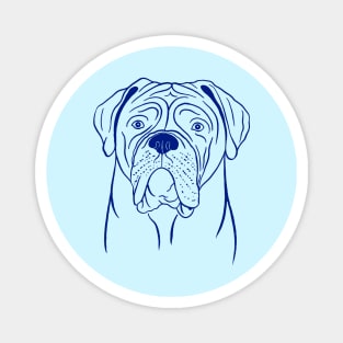 Dogue de Bordeaux (Light Blue and Blue) Magnet